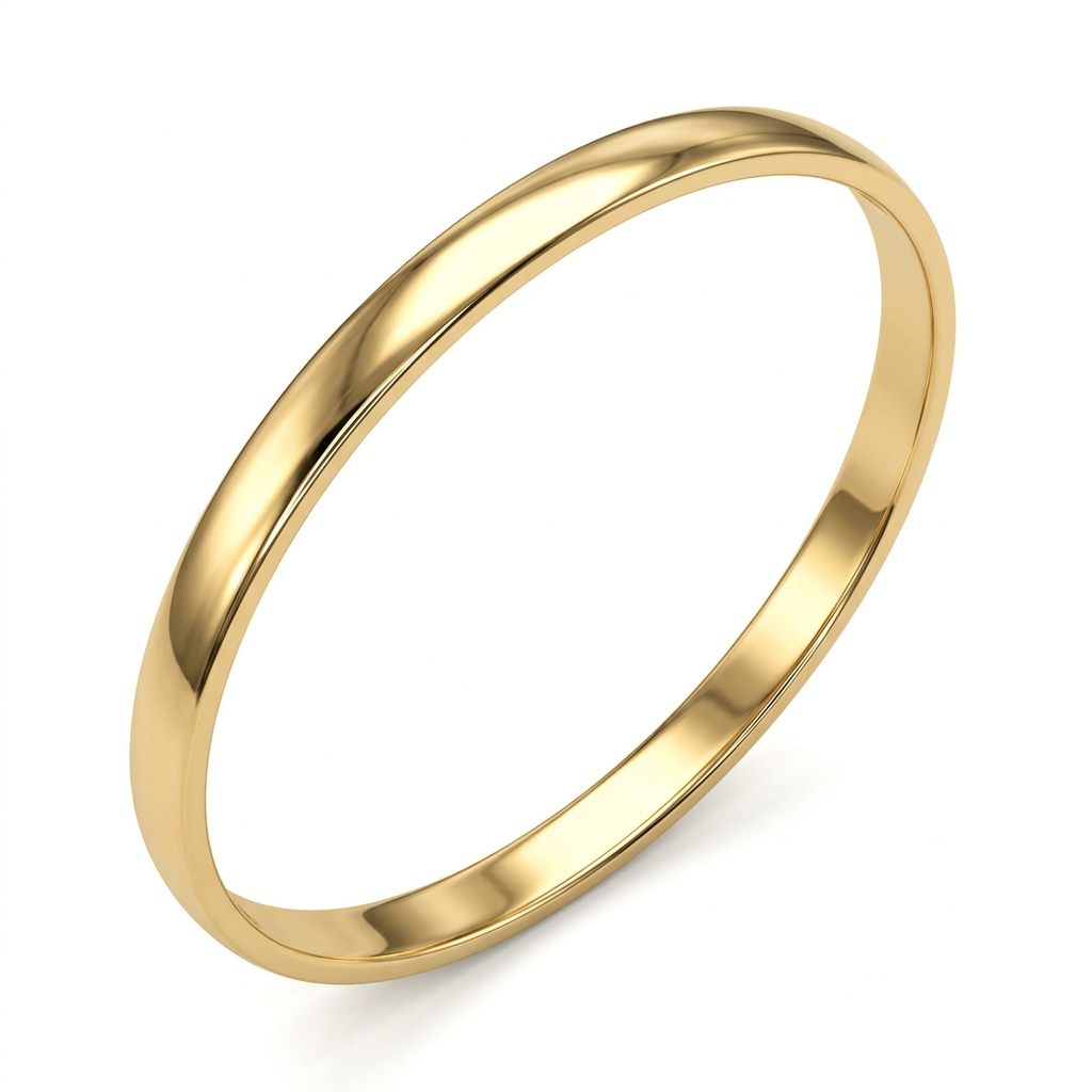 Classic Polished Yellow Gold Bangle Bracelet