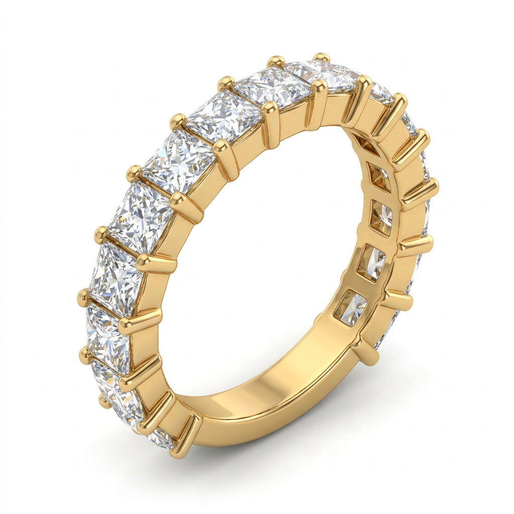 Alternating Marquise and Round Diamond Eternity Band - Style 2