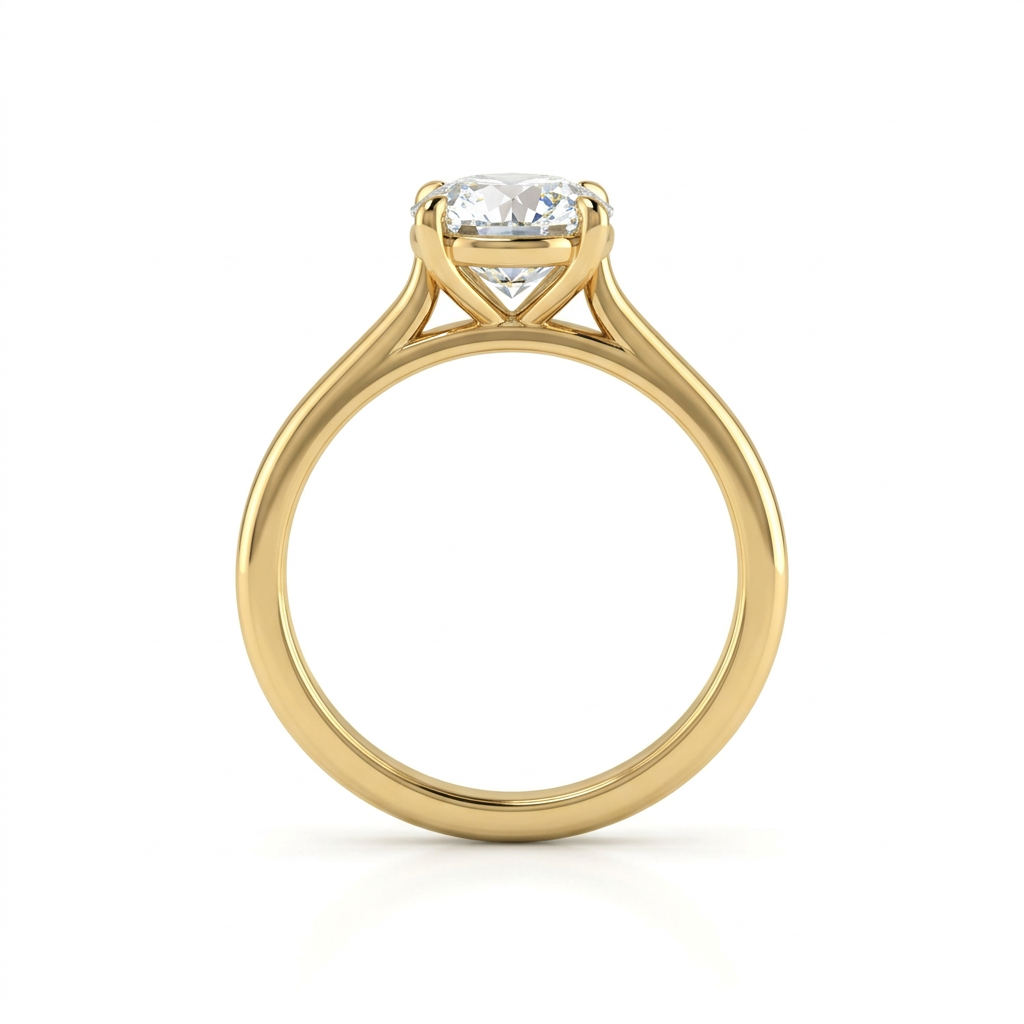 Oval Bezel Solitaire Ring