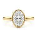 Oval Bezel Solitaire Ring