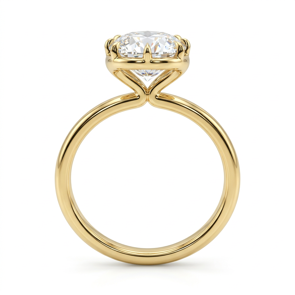 Modern Pear Cut Bezel Solitaire Ring