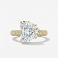 Sideways Pave Heart Diamond Statement Ring