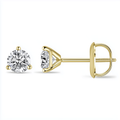 Martini Diamond Stud Earrings with Screw Backs