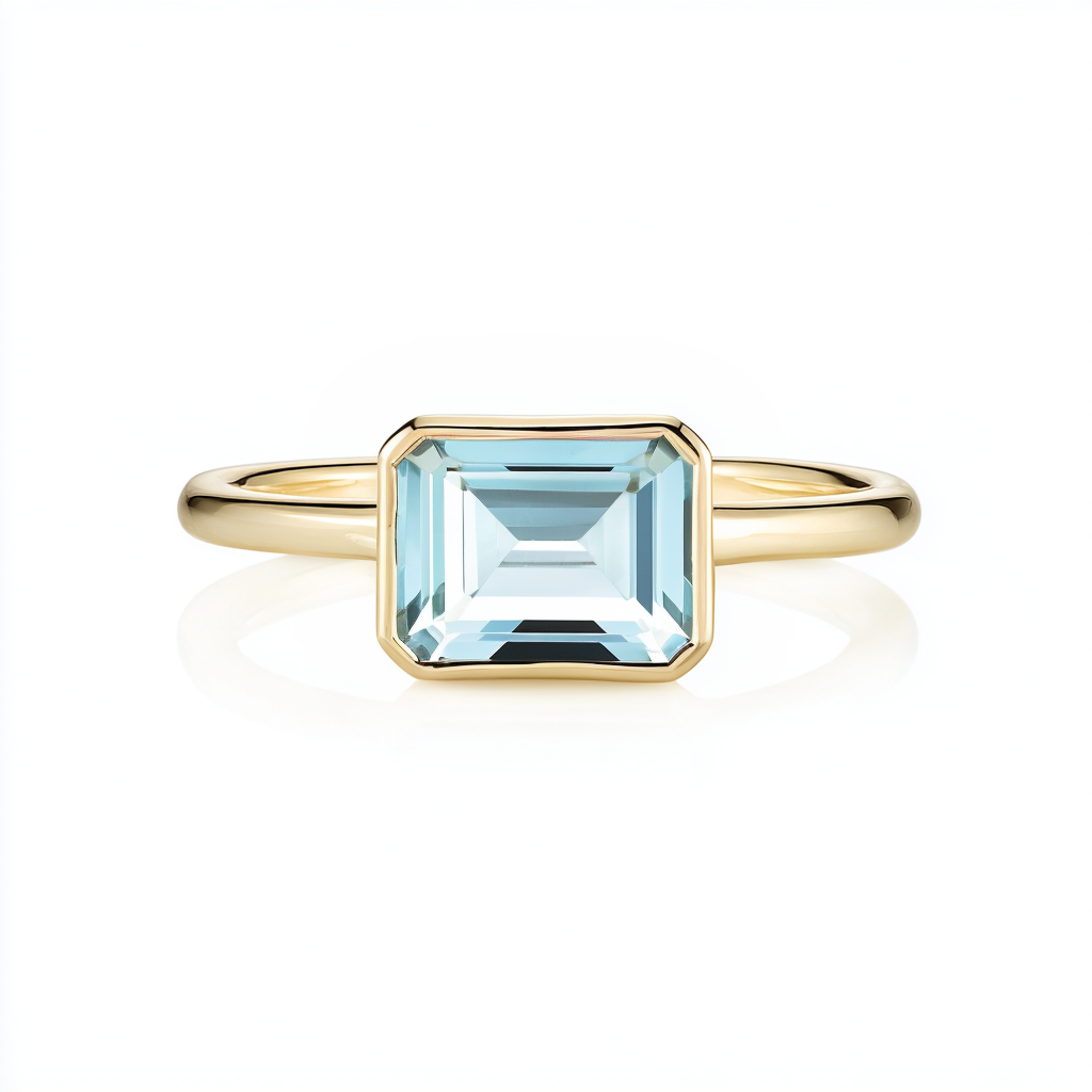 East West Emerald Ring
