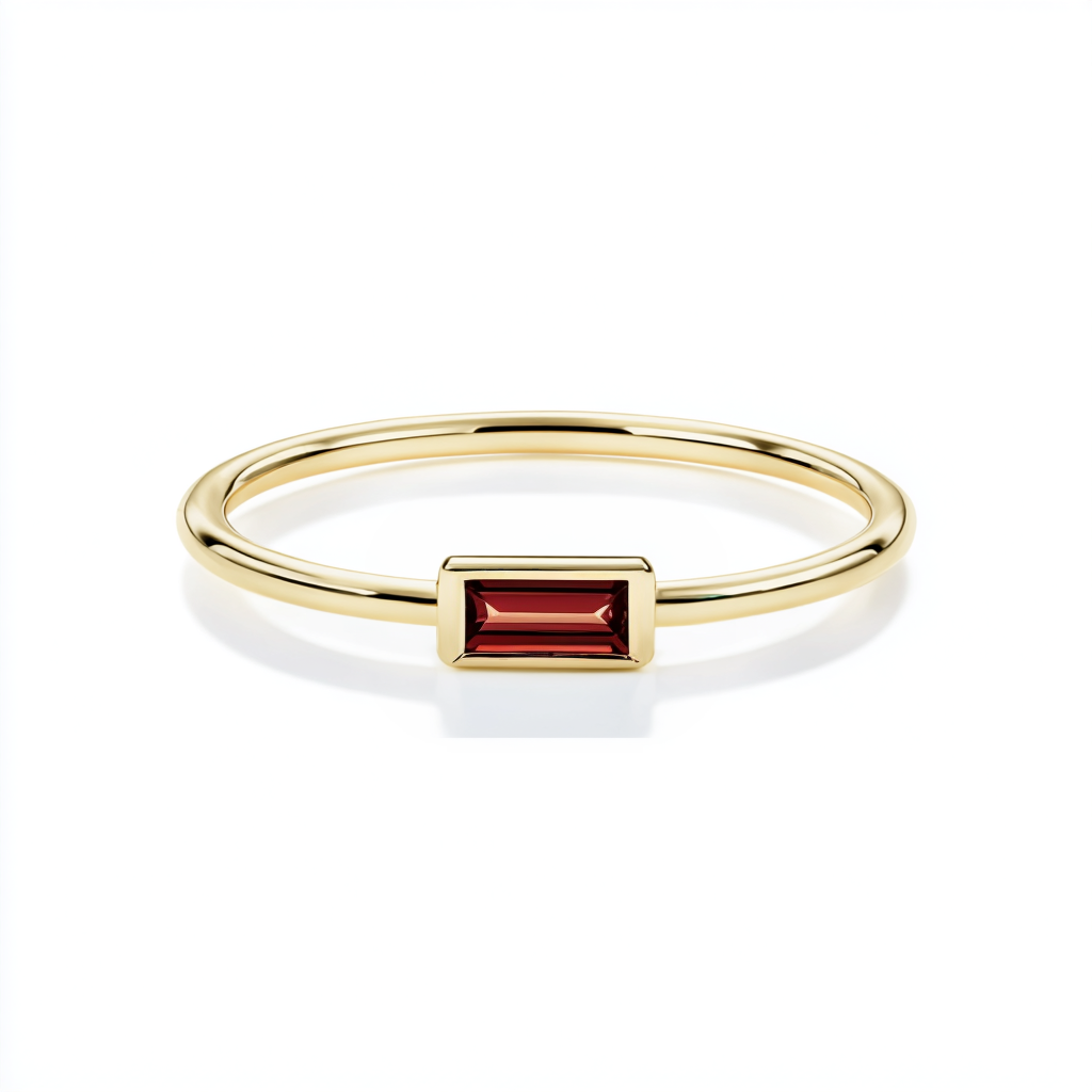 Dainty East West Baguette Ring
