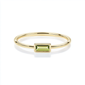 Dainty East West Baguette Peridot Ring