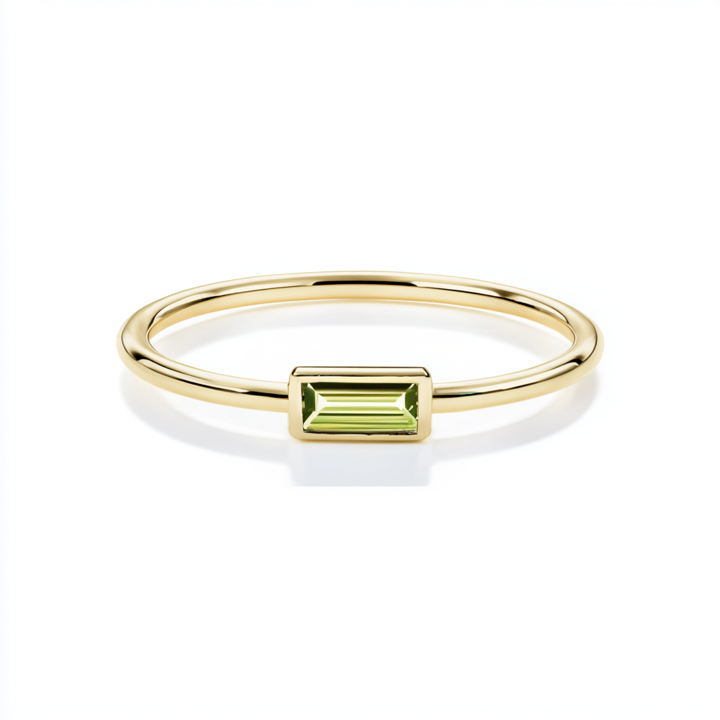 Dainty East West Baguette Ring