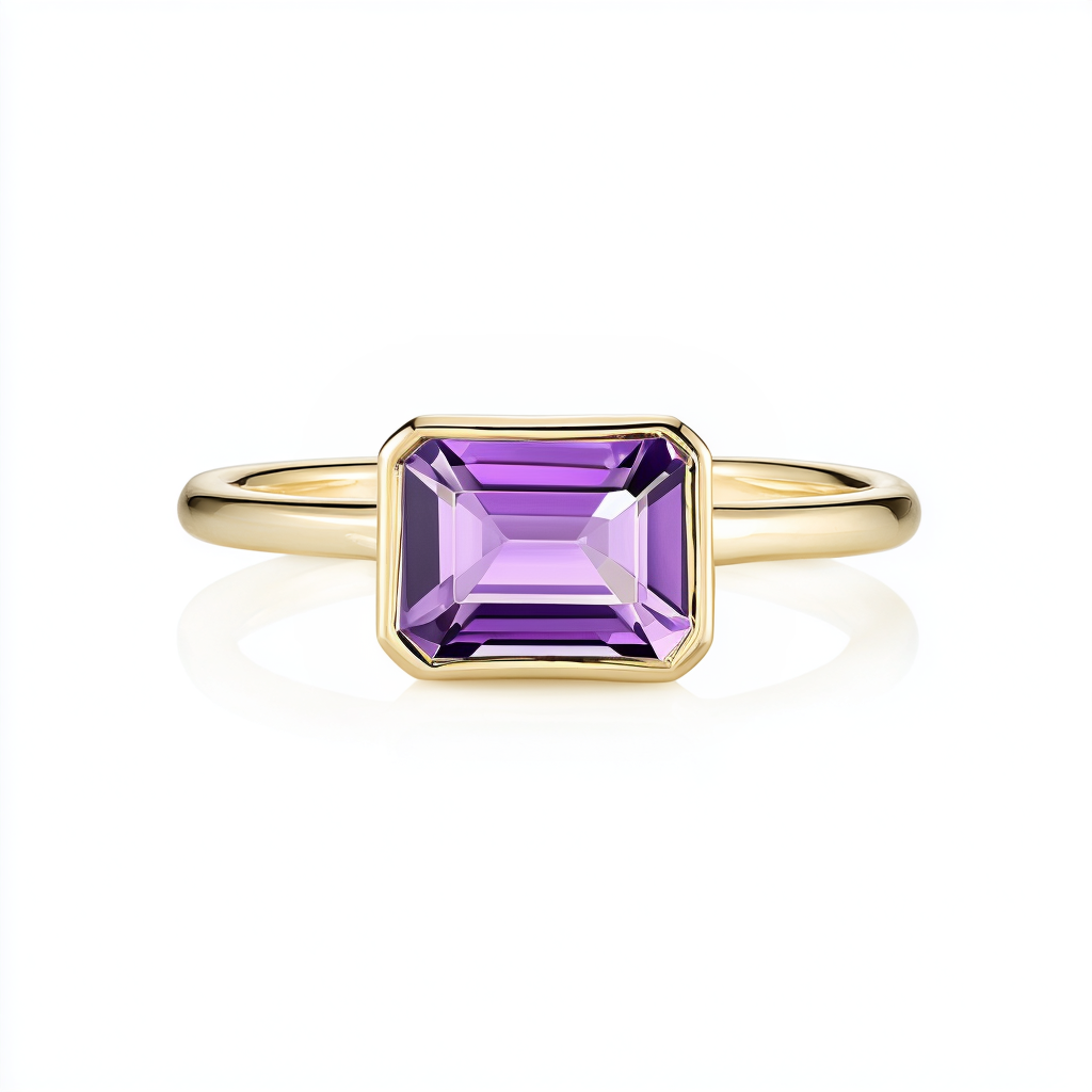 East West Emerald Ring