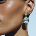 Pear & Cushion Drop Earrings