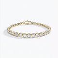 Bezel Set Round Diamond Tennis Bracelet