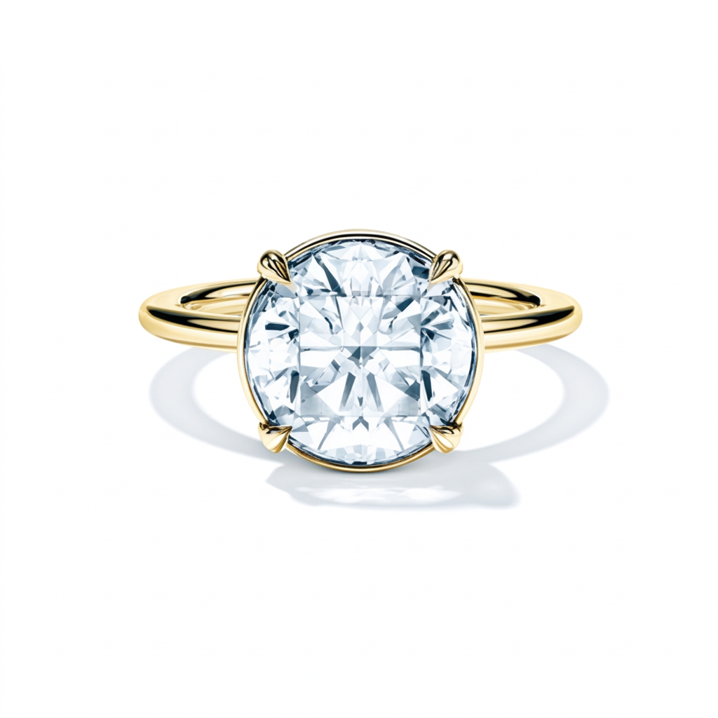 Decorative Prong Round Solitaire