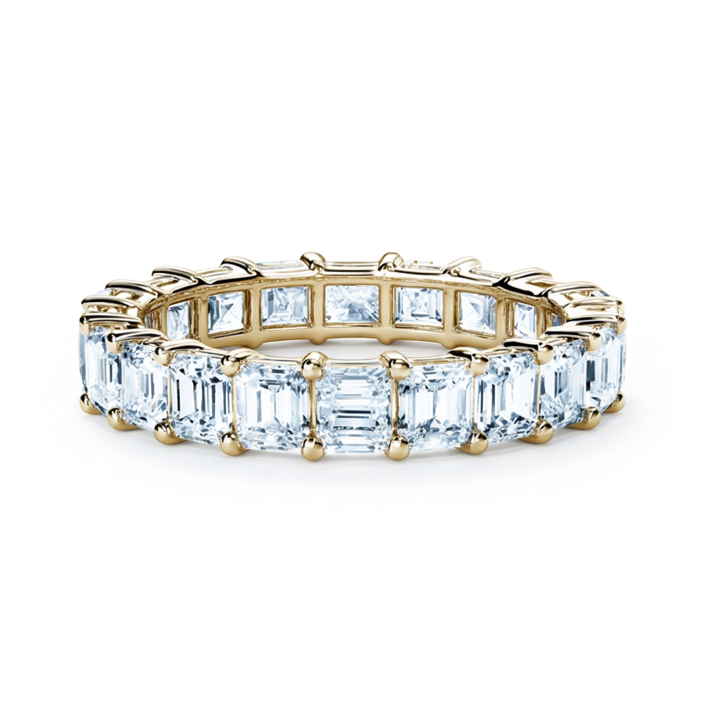 Emerald Cut Eternity Band