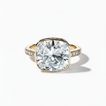 Cushion Bezel Pavé Statement Ring