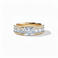 Princess Channel-Set Wide Band Ring