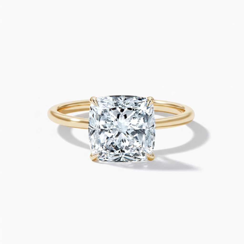 Princess Cut Thin Solitaire