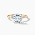 Princess Cut Thin Solitaire