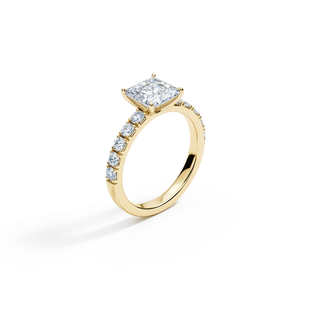 Princess Graduated Three-Stone Ring