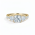 Princess Graduated Three-Stone Ring
