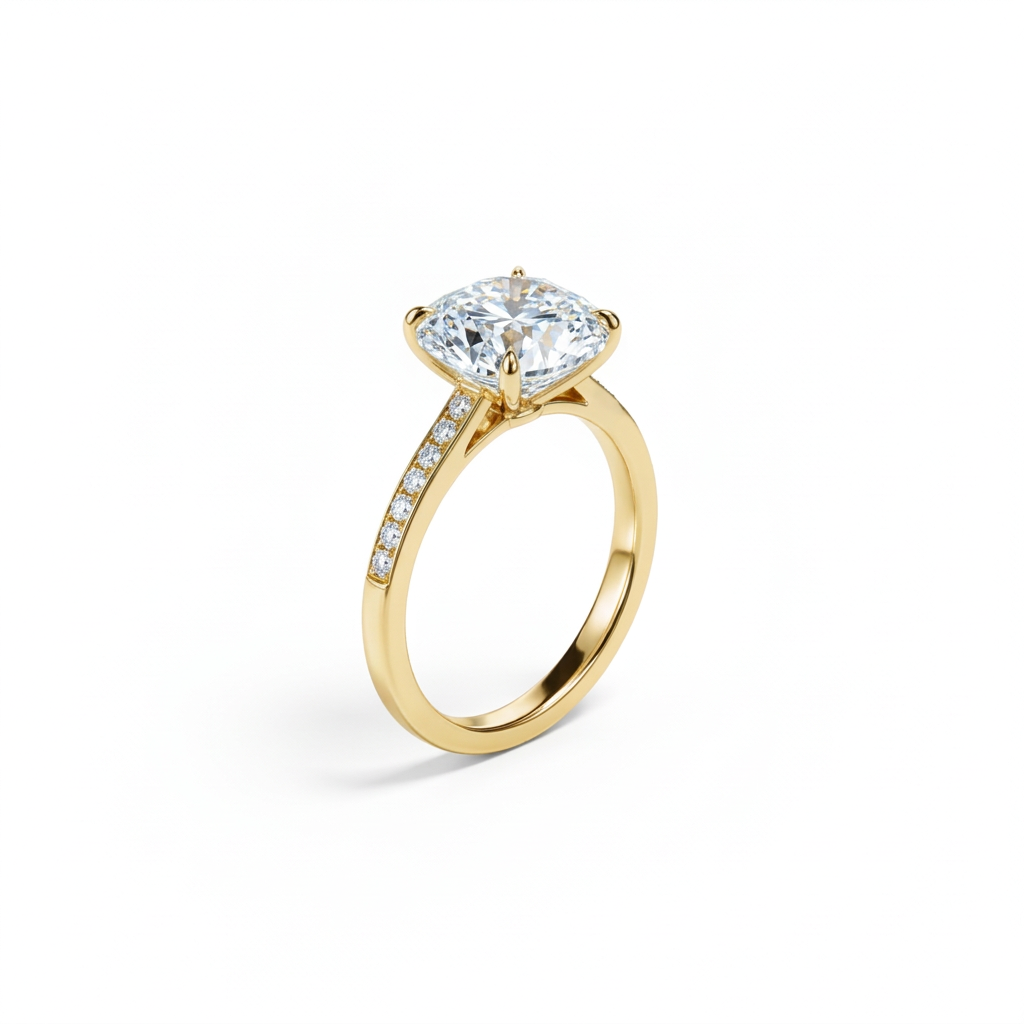 Heart Pavé Solitaire