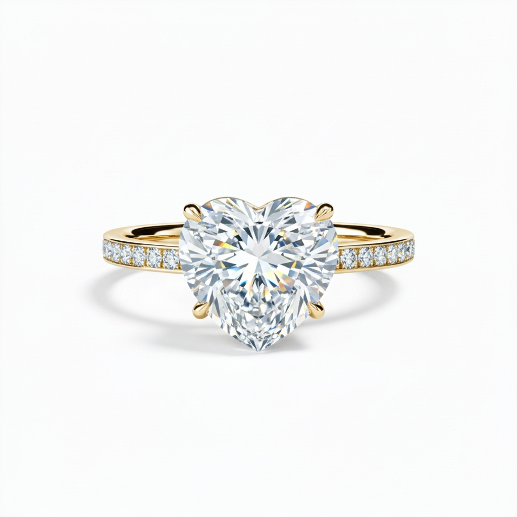 Heart Pavé Solitaire