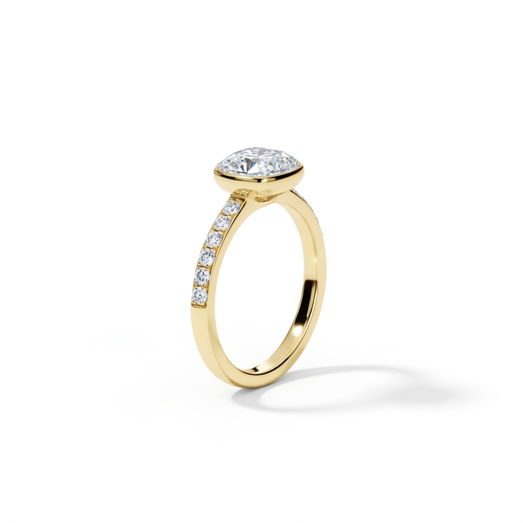 Petite Cushion Bezel Ring