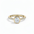 Grand Cushion Bezel Pavé Ring