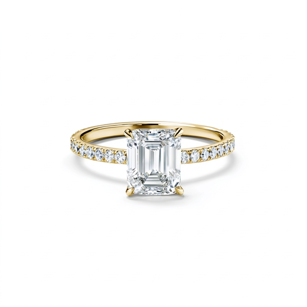 Statement Emerald Pavé Ring