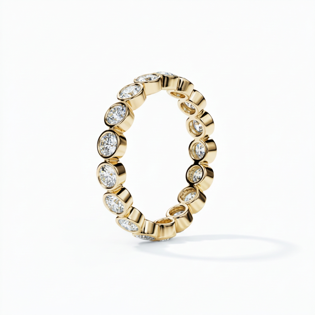 Alternating Bezel Eternity Ring