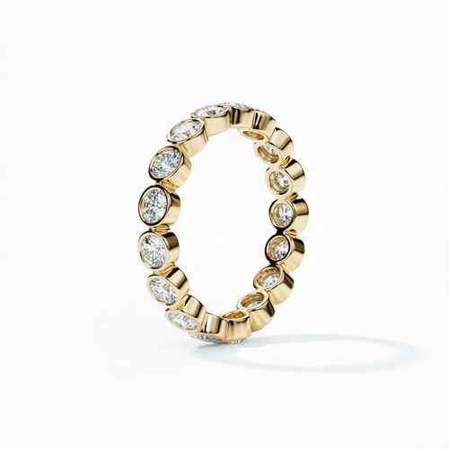 Alternating Bezel Eternity Ring