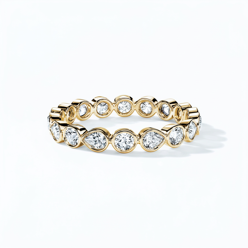 Alternating Bezel Eternity Ring