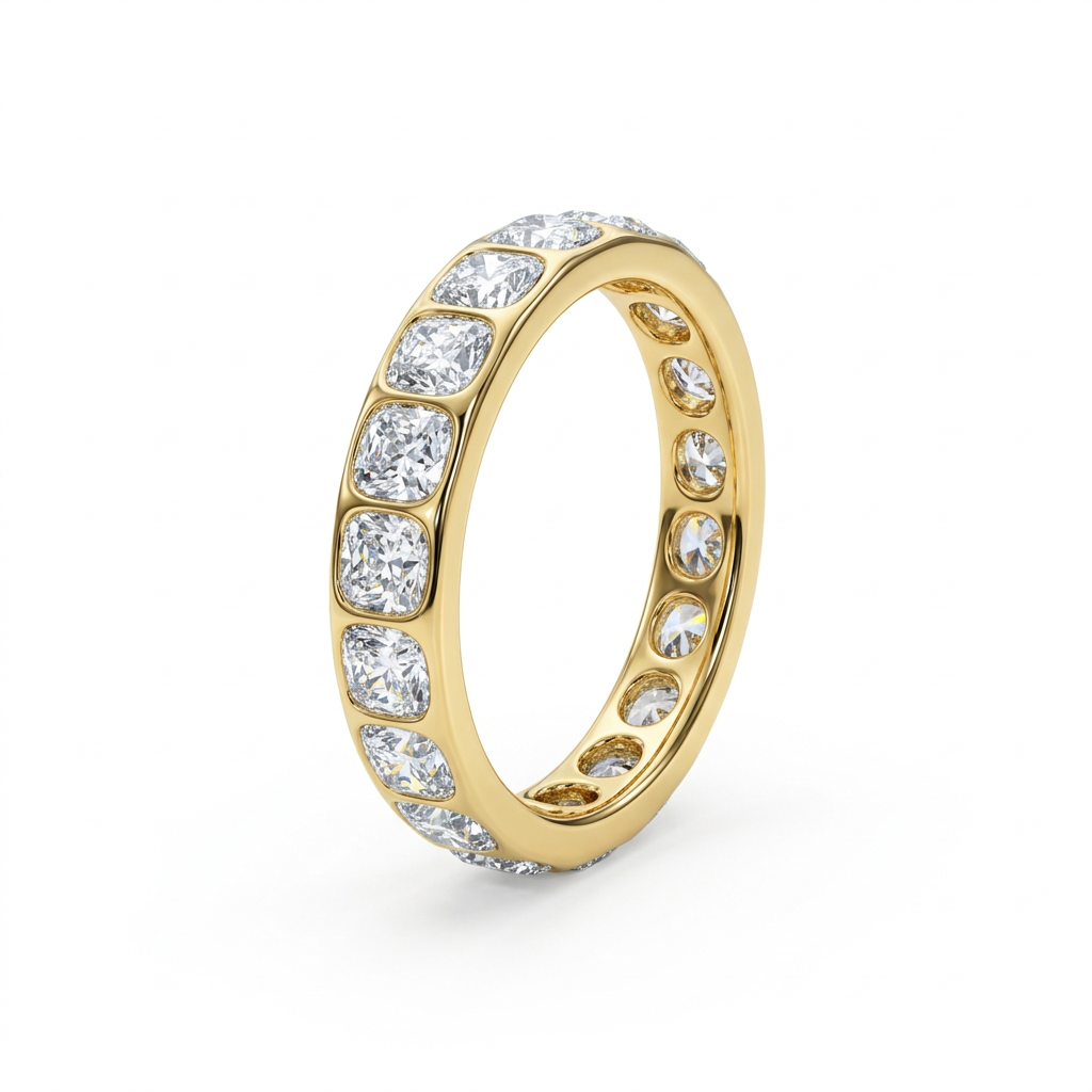 Cushion Bezel Eternity Band