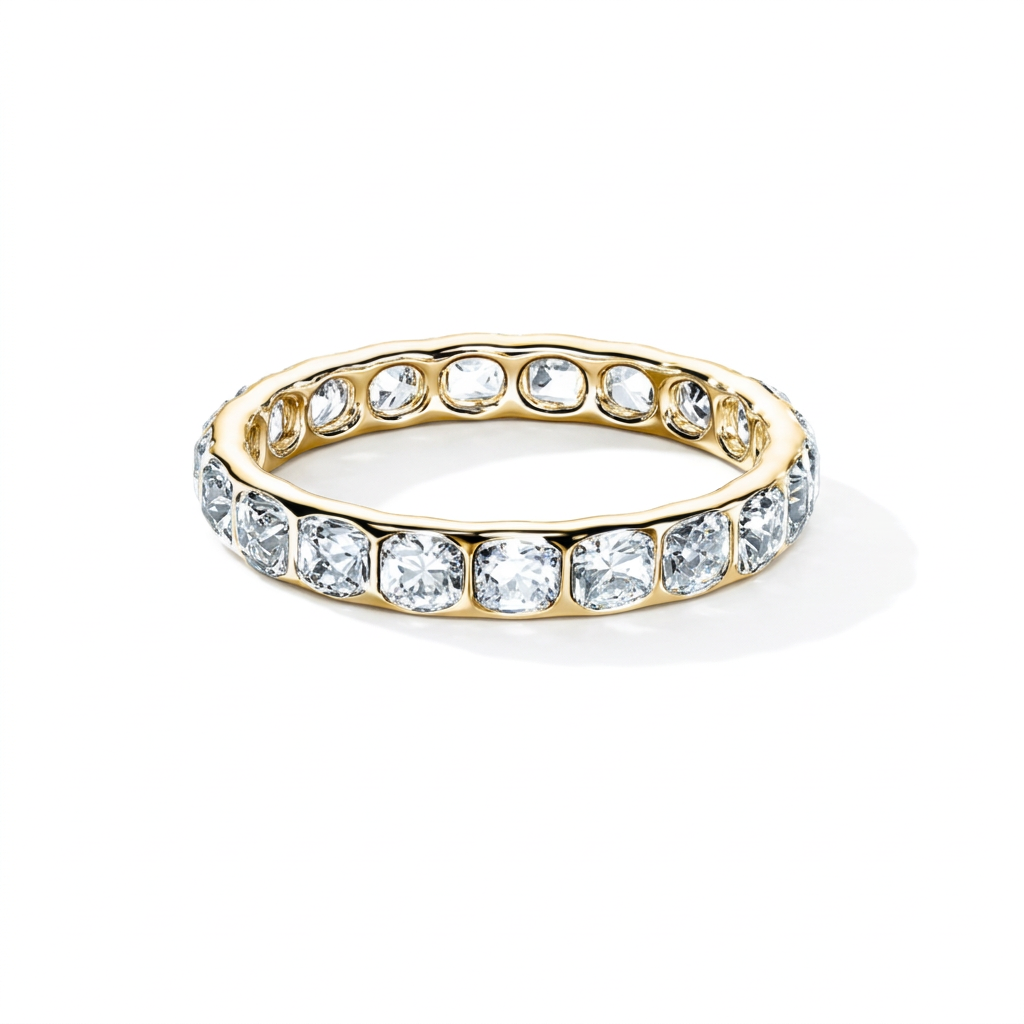 Cushion Bezel Eternity Band