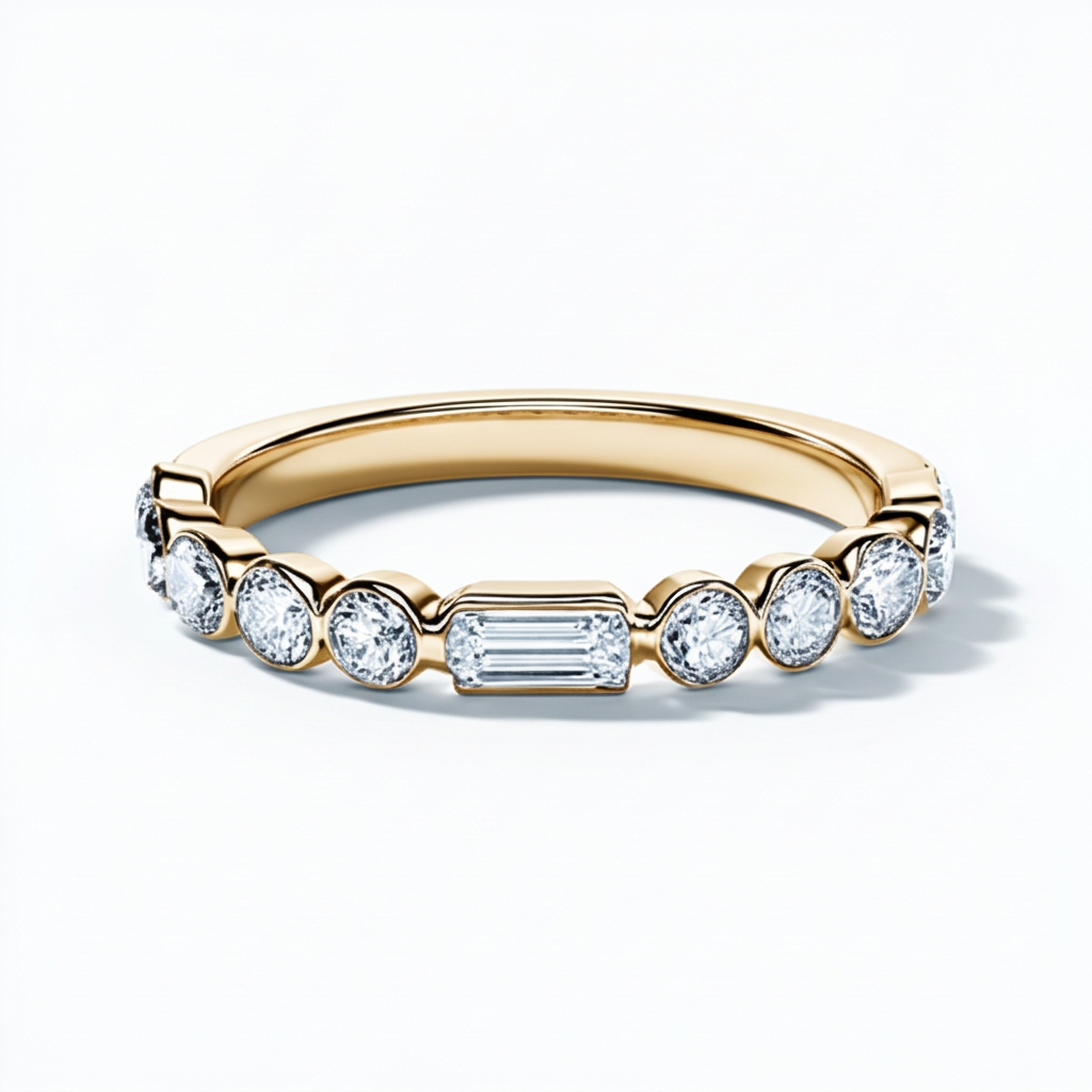 Art Deco Half-Eternity Band
