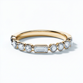 Art Deco Half-Eternity Band