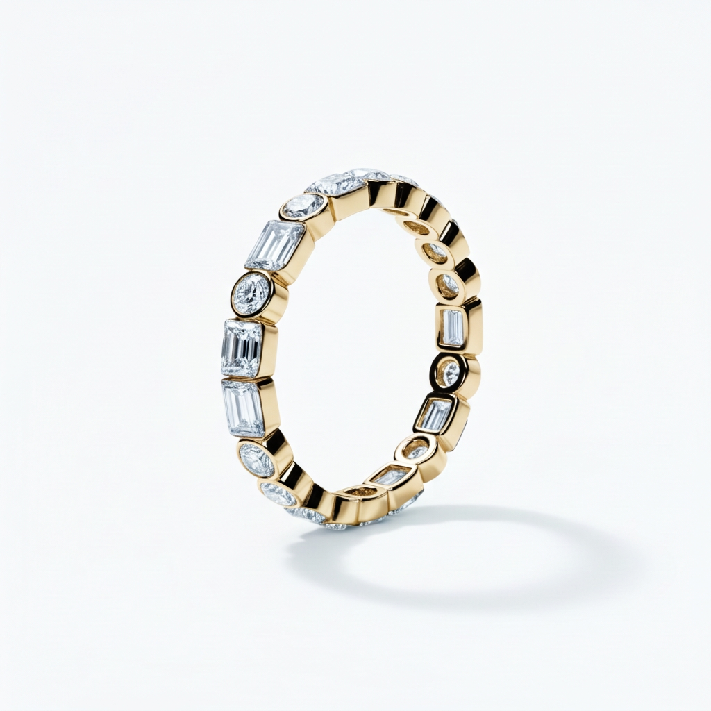 Baguette & Bezel Eternity Band