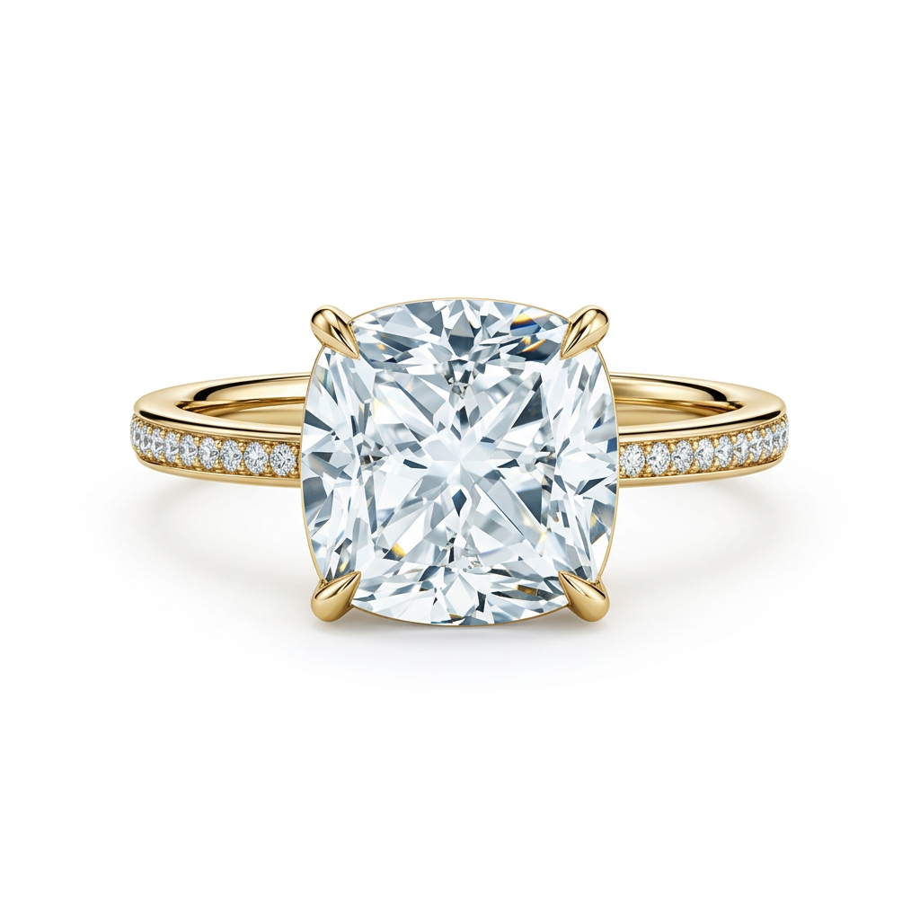 Cushion Pavé Classic Engagement Ring